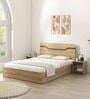 Wavora Queen Size Bed With Box Storage In Melamine Finish