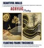 Wavy Golden Lines Mountains Acrylic Framed Art Panel (Set Of 2)