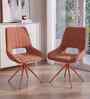 Wavynox 6 Seater Dining Set With Sintered Stone Rose Gold Natural Marble Finish