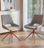 Wavynox 6 Seater Dining Table In Marble Finish With Grey Metal Base