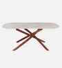 Wavynox 6 Seater Dining Table In Rose Gold finish