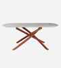 Wavynox 6 Seater Dining Table In Rose Gold finish