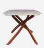 Wavynox 6 Seater Dining Table In Rose Gold finish