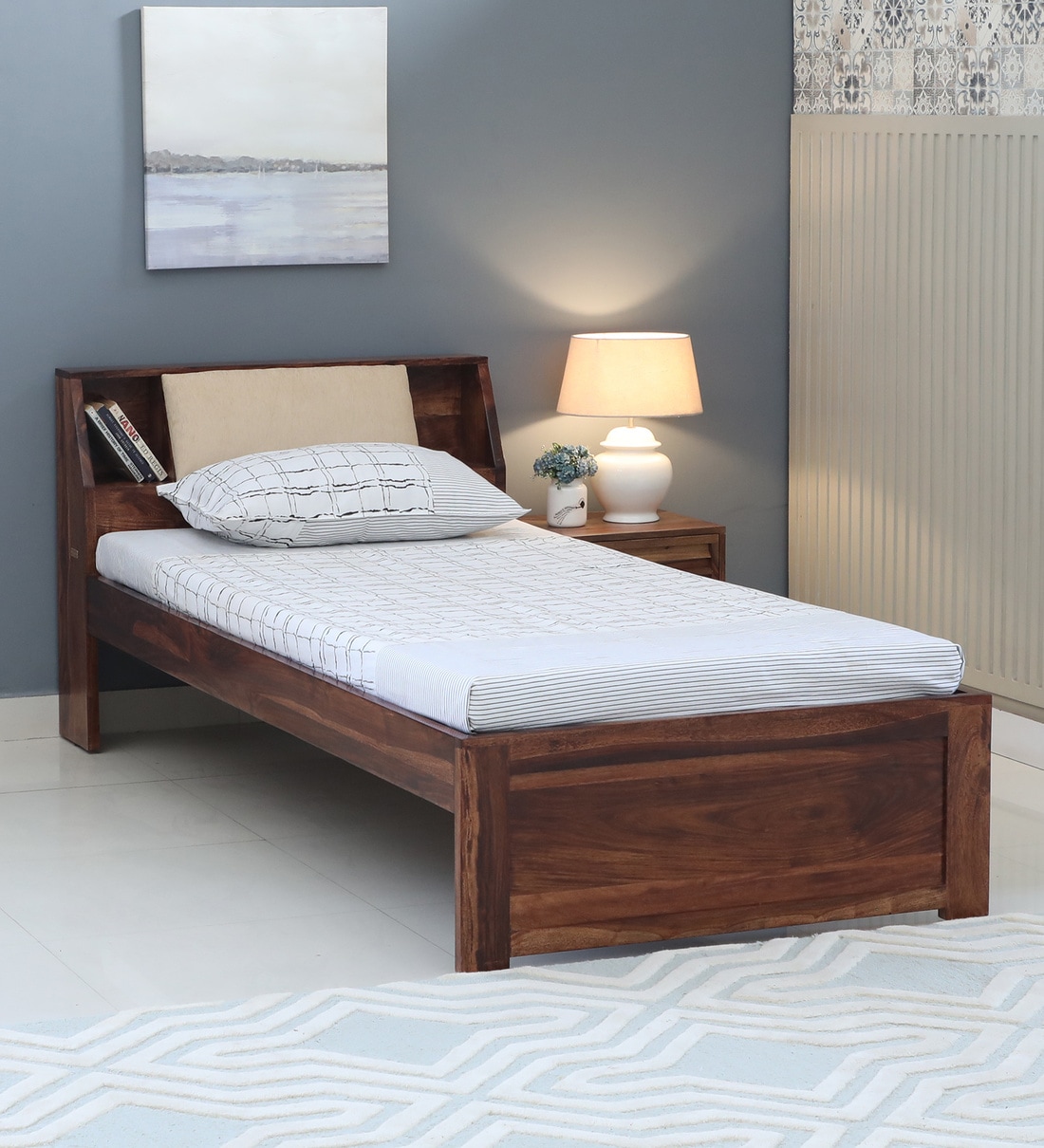 Buy Wedohl Sheehsham Wood Single Bed In Rustic Teak Finish at 6% OFF by ...