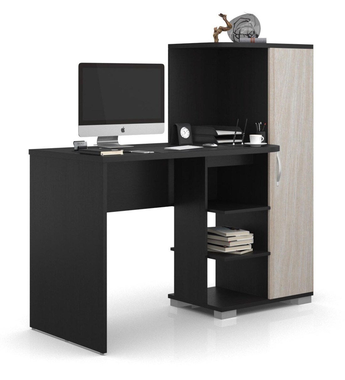 Buy Wesley Study Table in Wenge Finish by Forzza Online Modern