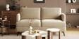 Weslin Corduroy Velvet 3 Seater Sofa In Beige Color