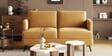 Weslin Corduroy Velvet 3 Seater Sofa In Camel Yellow Color