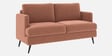 Weslin Corduroy Velvet 3 Seater Sofa In Peach Color