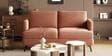 Weslin Corduroy Velvet 3 Seater Sofa In Peach Color