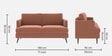 Weslin Corduroy Velvet 3 Seater Sofa In Peach Color