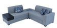 Wesson RHS Sectional Sofa with Ottoman in Grey Colour