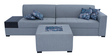 Wesson RHS Sectional Sofa with Ottoman in Grey Colour