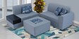 Wesson RHS Sectional Sofa with Ottoman in Grey Colour