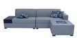 Wesson RHS Sectional Sofa with Ottoman in Grey Colour