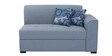Wesson RHS Sectional Sofa with Ottoman in Grey Colour