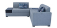 Wesson RHS Sectional Sofa with Ottoman in Grey Colour