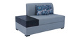 Wesson RHS Sectional Sofa with Ottoman in Grey Colour