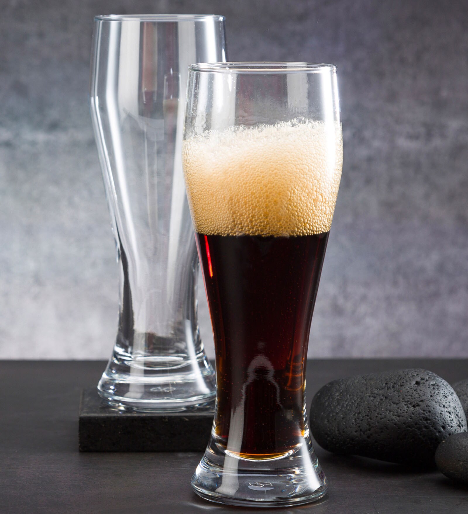 Weizenbeer Beer/ Water/ Juice Glass Pilsner 415 ml 2 Pcs Set Clear