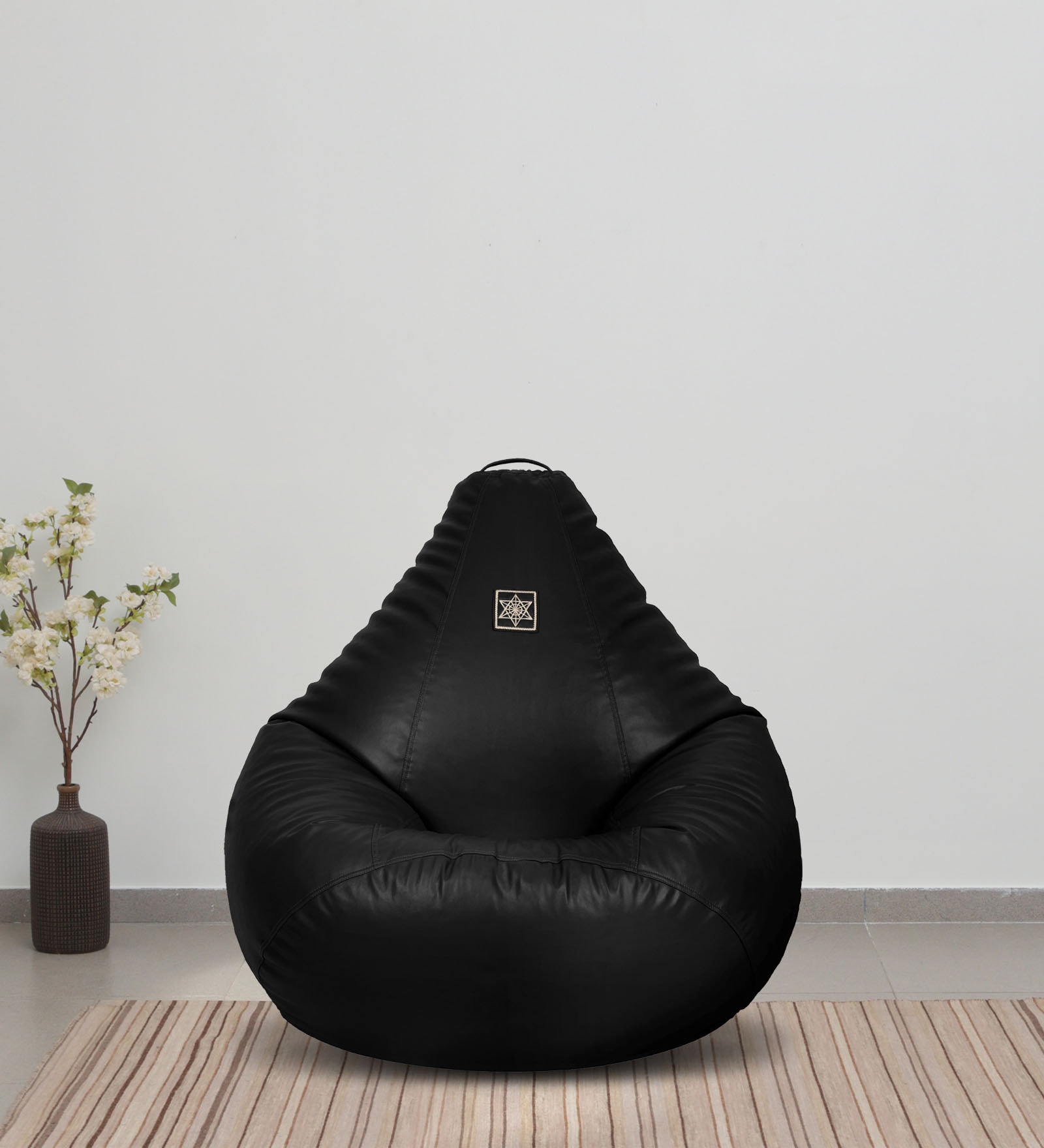 Buy Western XL Leatherette Bean Bag Cover in Black Colour at 40 OFF by