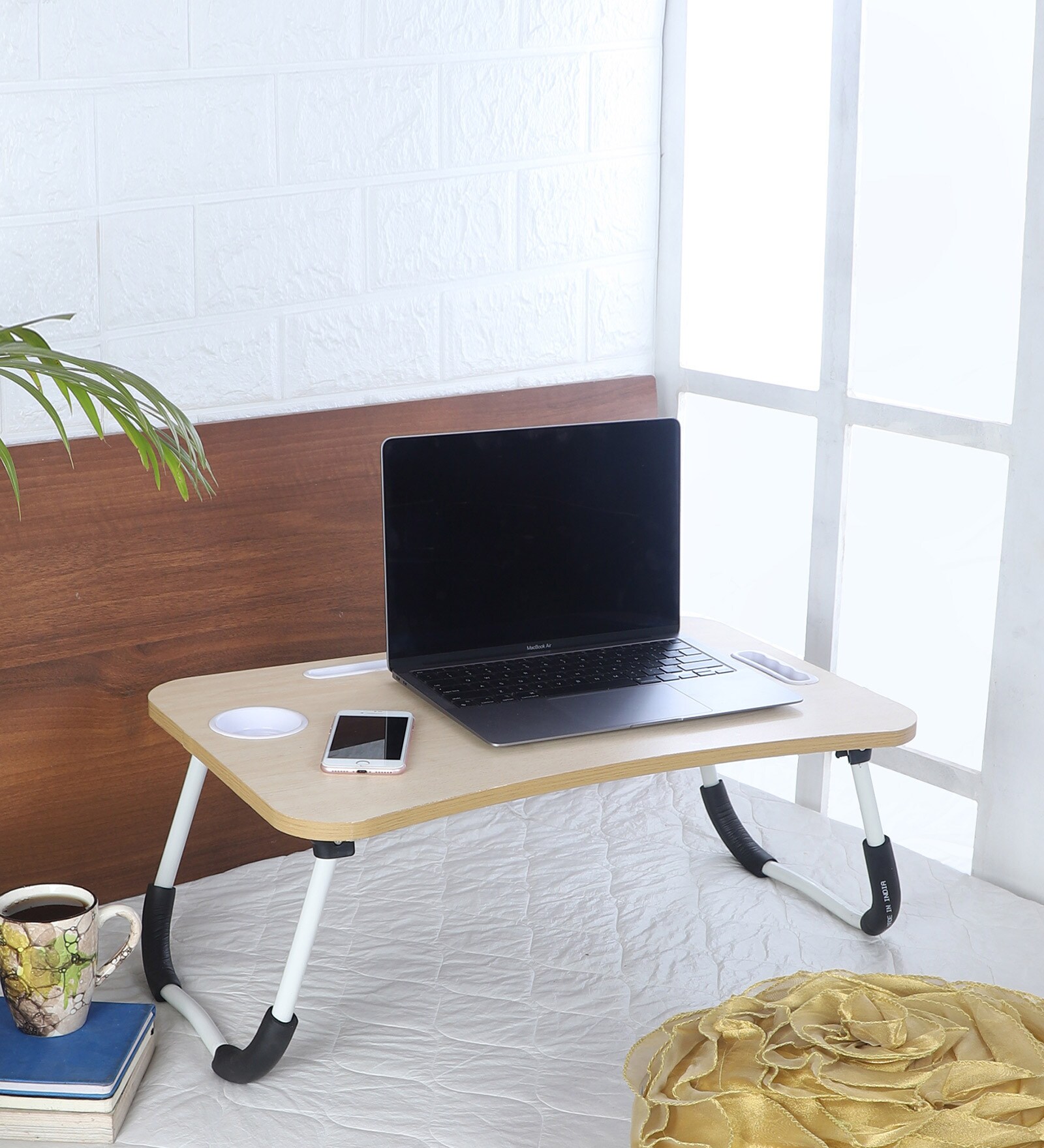 Westport Solid Wood Portable Table in Cream Finish