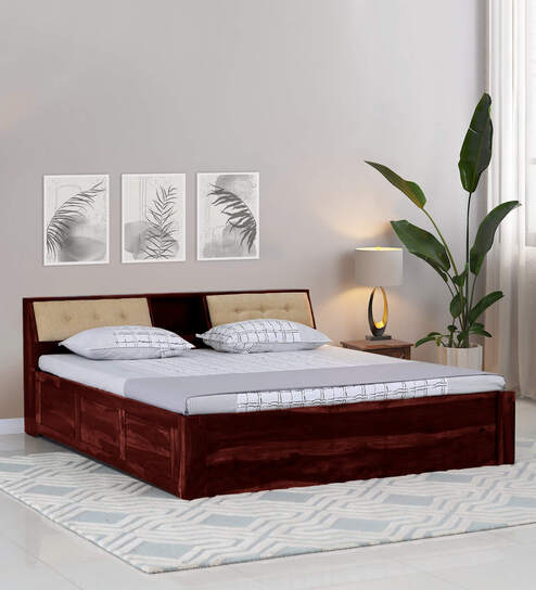 Buy Wedohl Sheesham Wood King Size Bed In Scratch Resistant Rustic Teak Finish With Box Storage at 4 OFF by Woodsworth from Pepperfry Pepperfry