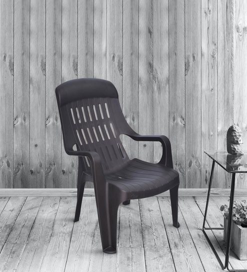 Buy Weekender Premium Plastic Chair In Weather Brown Colour By Nilkamal Online Armed Plastic Chairs Chairs Furniture Pepperfry Product