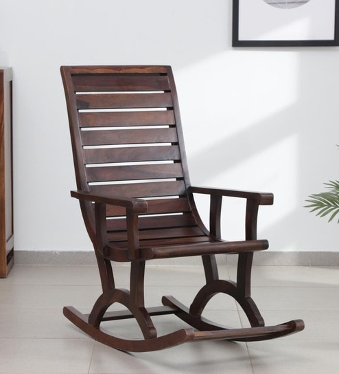 Wellesley Sheesham Wood Rocking Chair In Scratch Resistant Provincial Teak Finish