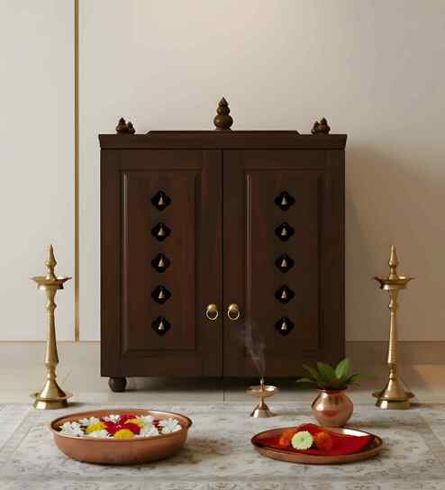 Wenge Aravaya Pooja Mandir With Door