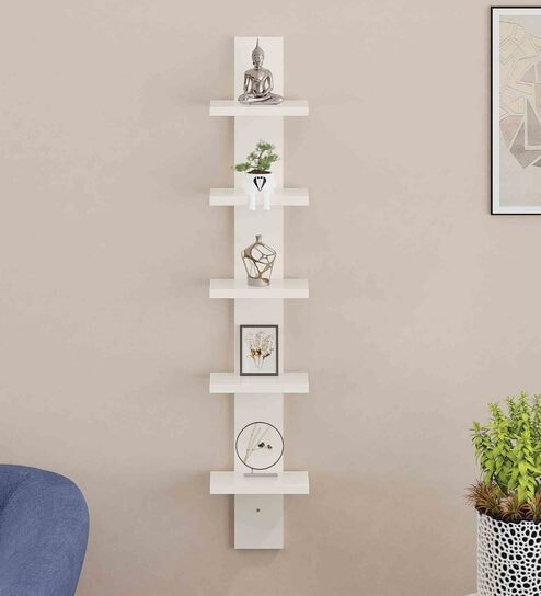 Wenge Engineered Wood Louis Floating Wall Shelf