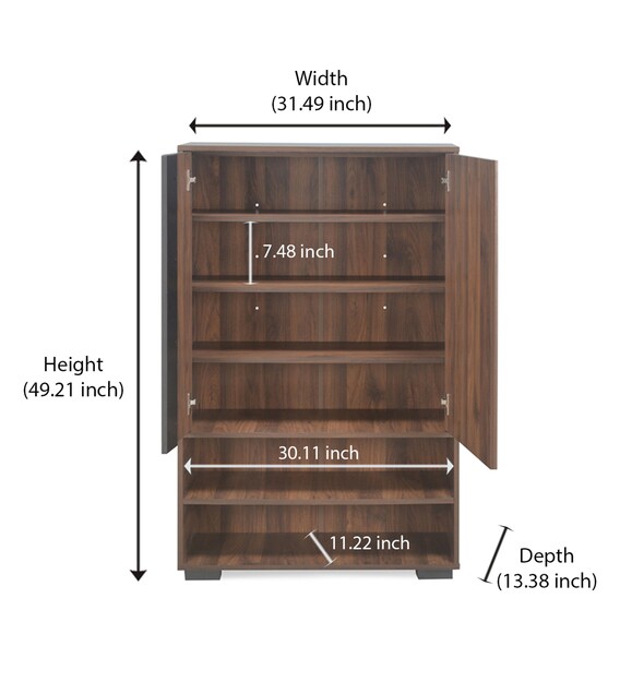 Buy Webster 2 Door Shoe Cabinet In Wenge Finish By Home Online Modern Shoe Cabinets Shoe Racks Furniture Pepperfry Product