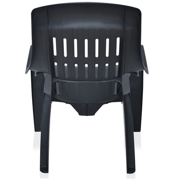 Buy Weekender Premium Plastic Chair in Iron Black Colour By Nilkamal