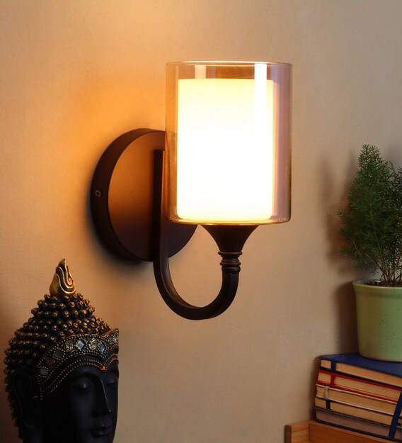 Buy Weikiat Black Metal Wall Light by Eliante by Jainsons Lights Online