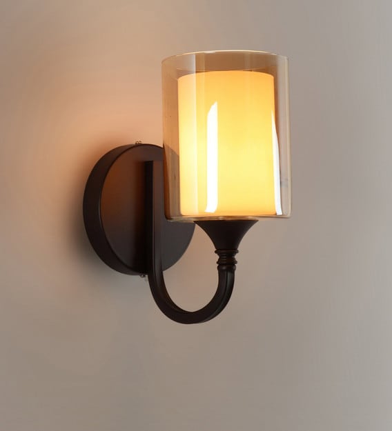 Buy Weikiat Black Metal Wall Light by Eliante by Jainsons Lights Online ...