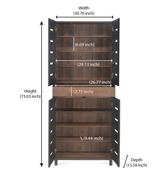 Buy Wesley Big Shoe Cabinet In Wenge Finish By Home Online Modern Shoe Cabinets Shoe Racks Furniture Pepperfry Product