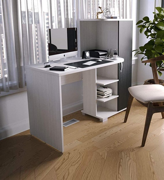 wesley study table in white by forzza