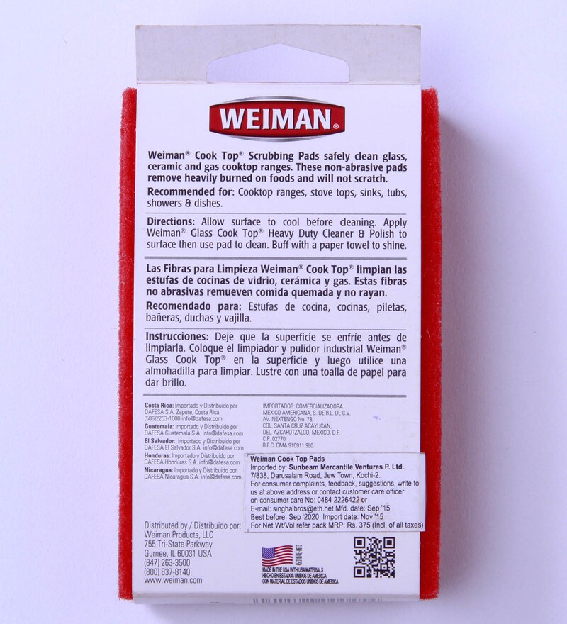 Buy Weiman Cook Top Scrubbing Pads Set Of 3 Online Scrubbers