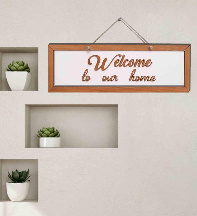 Buy Welcome Home White Wooden Wall Art by Chalk My Theme Online - Wooden Wall Art - Wall Art 