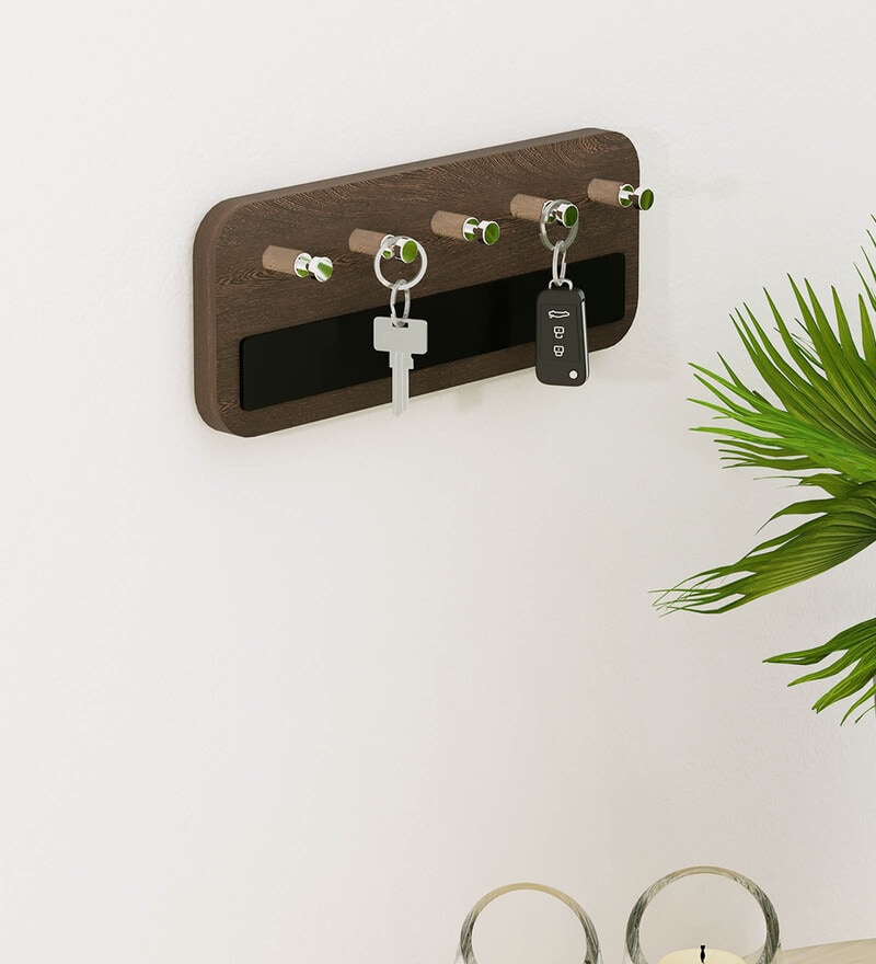 Buy Wenge MDF Skywood Key Holder by Bluewud Online Key Holders Key