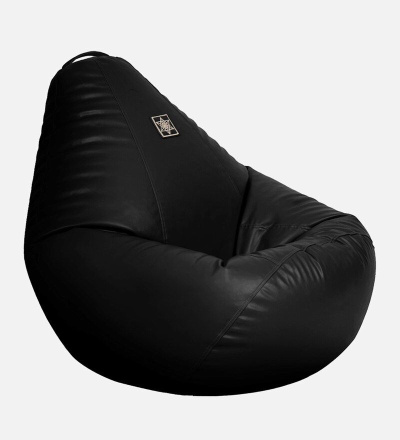 Buy Western XL Leatherette Bean Bag Cover in Black Colour by