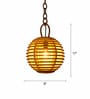 Cane weave design Handmade Cane Round Lampshade   Varnish Brown (21x21x44 cm)