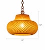 Handcrafted Woven Pendant Light   Amber Glow
