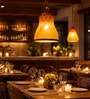Flared Woven Pendant Light   Amber Glow