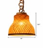 Flared Woven Pendant Light   Amber Glow