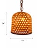 Handcrafted Bamboo Pendant Lamp   Woven Design