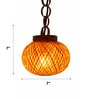 Spherical Woven Pendant Light   Amber Glow