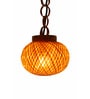 Spherical Woven Pendant Light   Amber Glow