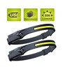 Weatherproof Wide Beam Sensor Head Light With 5 Modes 350 Lumens in Black Weatherproof Wide Beam Sensor Head Light With 5 Modes 350 Lumens in Black