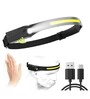 Weatherproof Wide Beam Sensor Head Light With 5 Modes 350 Lumens in Black Weatherproof Wide Beam Sensor Head Light With 5 Modes 350 Lumens in Black