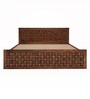 Weave King Side Drawer Storage Bed in Brown Colour