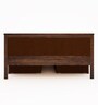 Weave Sheesham Wood Queen Size Bed in Brown Finish with Drawer Storage